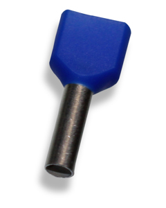Wire end ferrule  double with plastic collar 2.50 sq.mm
